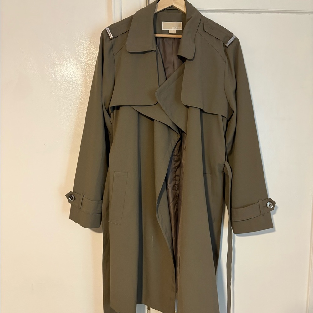 Michael Kors Women's Olive Green Trench Coat